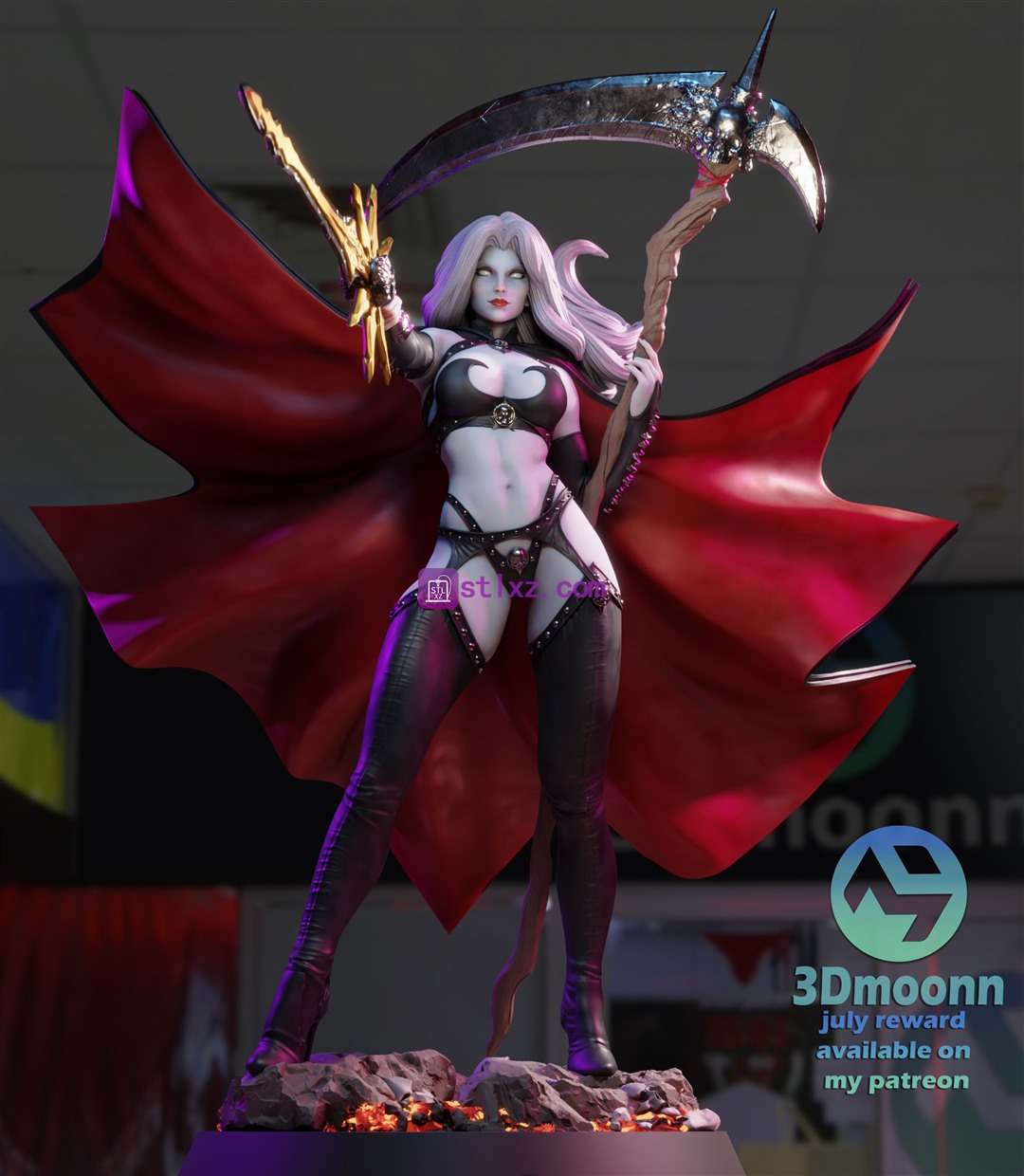 死亡女神《Evil Ernie》-STL下载网_3D打印模型网_3D模型库_3D打印模型素材