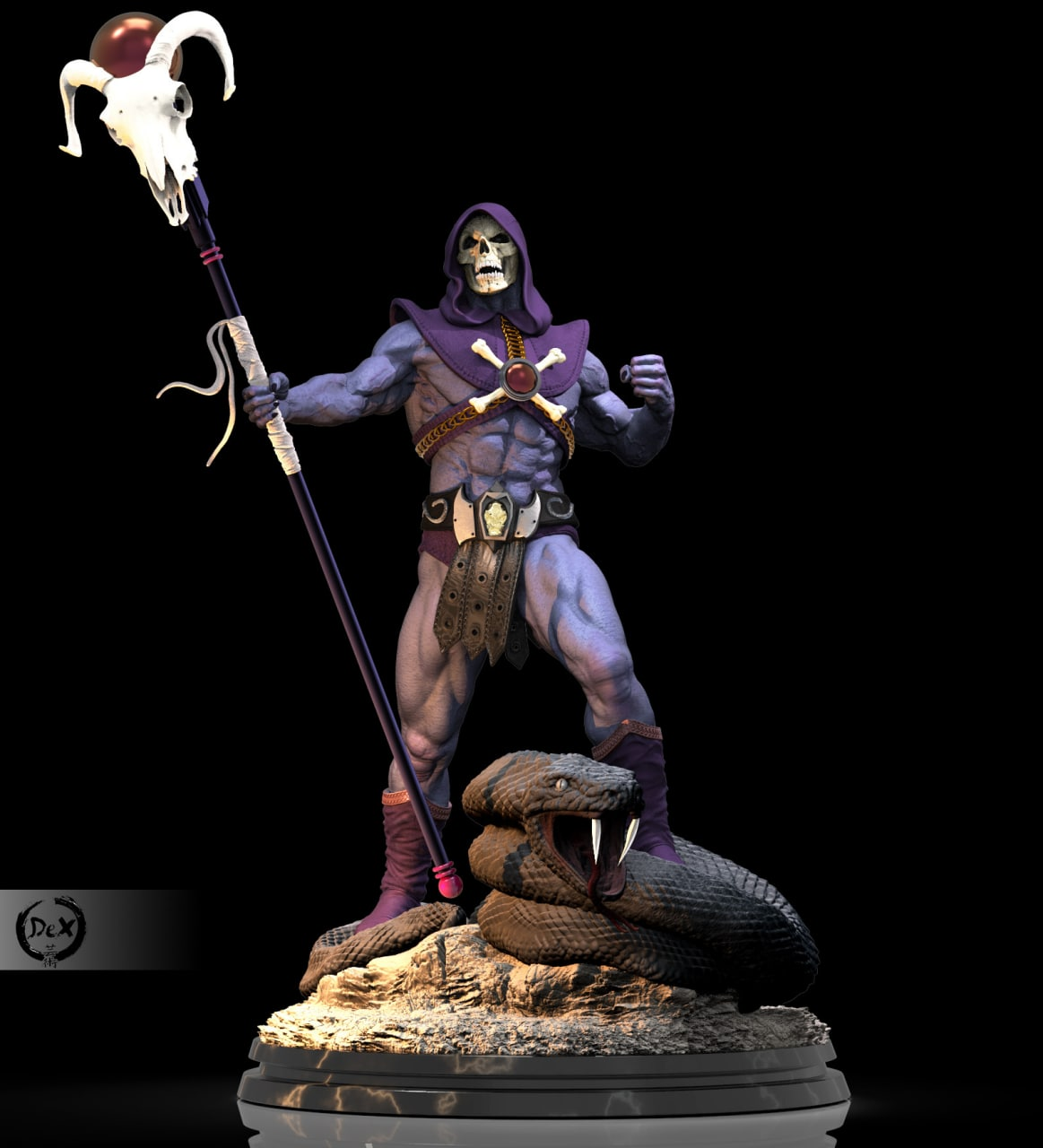 骷髅王  Skeletor  宇宙的巨人希曼 V1-STL下载网_3D打印模型网_3D模型库_3D打印模型素材