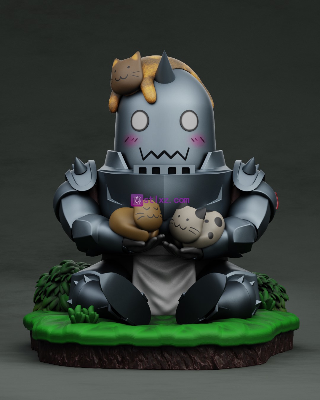 阿尔冯斯·艾尔利克 AlphonseElric   Q版《钢之炼金术师》-STL下载网_3D打印模型网_3D模型库_3D打印模型素材