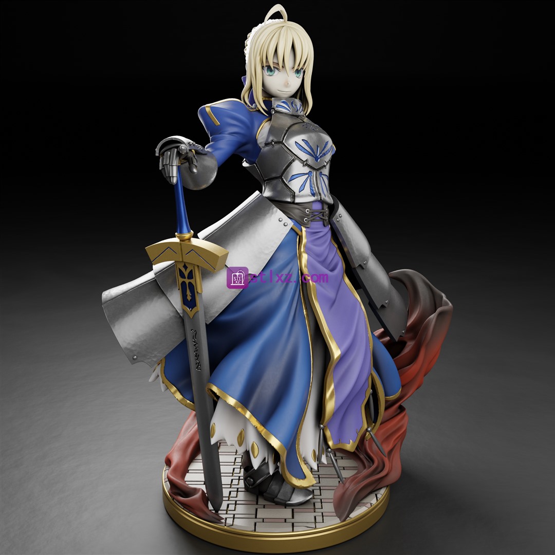 阿尔托莉雅·潘德拉贡 Fate saber V2-STL下载网_3D打印模型网_3D模型库_3D打印模型素材