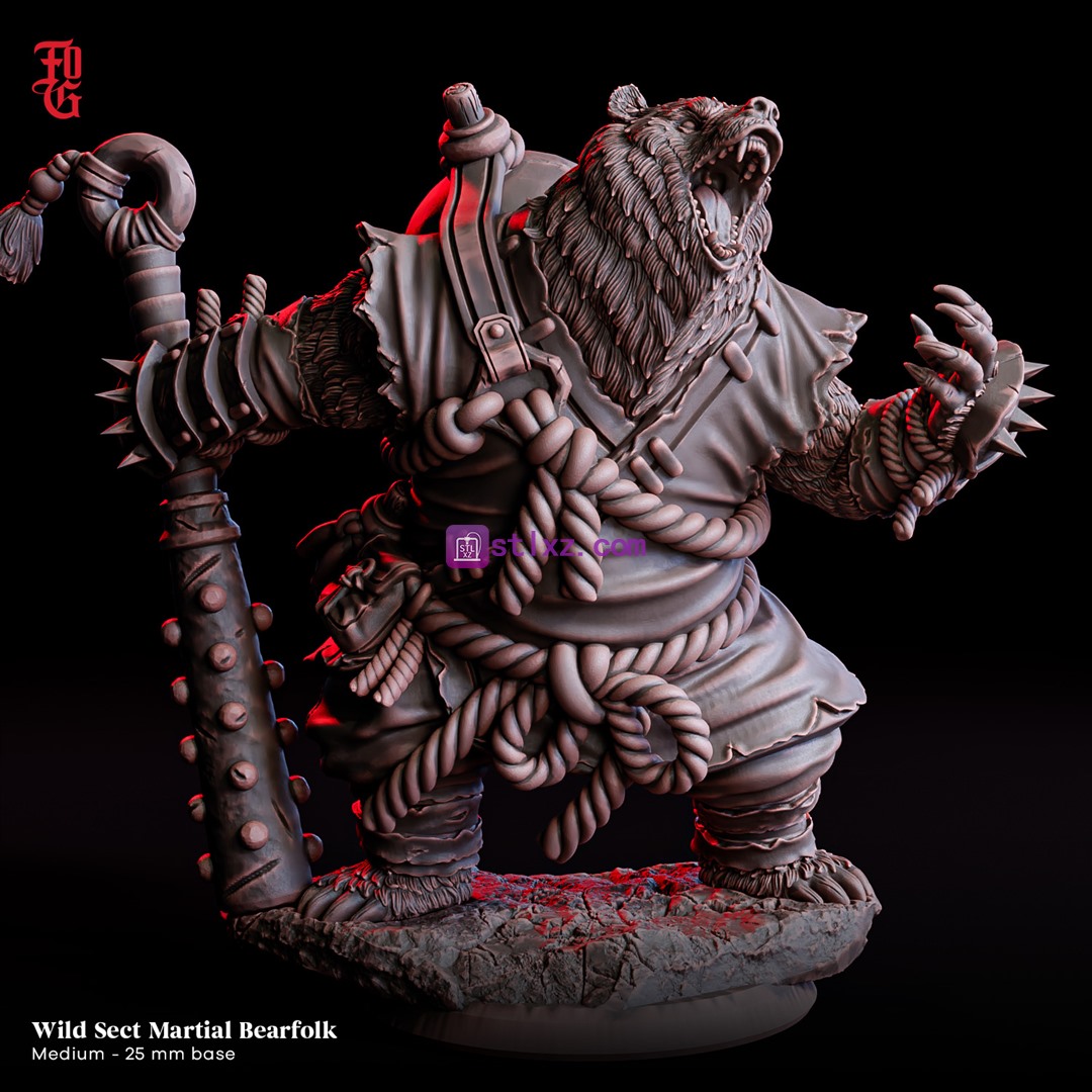 敌人 – 野蛮派武术熊人-STL下载网_3D打印模型网_3D模型库_3D打印模型素材_3D打印机