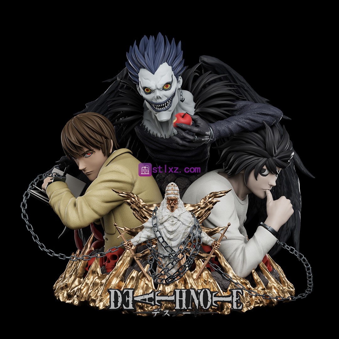 基拉（Kira）VS   L·Lawliet艾尔·罗莱特《死亡笔记》-STL下载网_3D打印模型网_3D模型库_3D打印模型素材_3D打印机