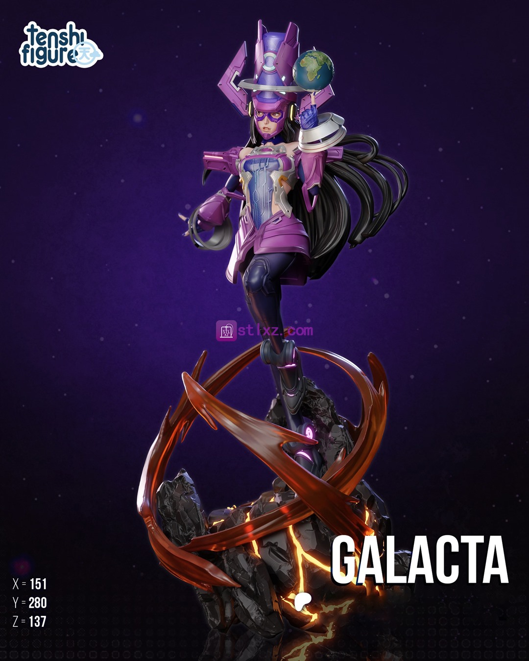 伽娜塔  女行星吞噬者 漫威-STL下载网_3D打印模型网_3D模型库_3D打印模型素材_3D打印机
