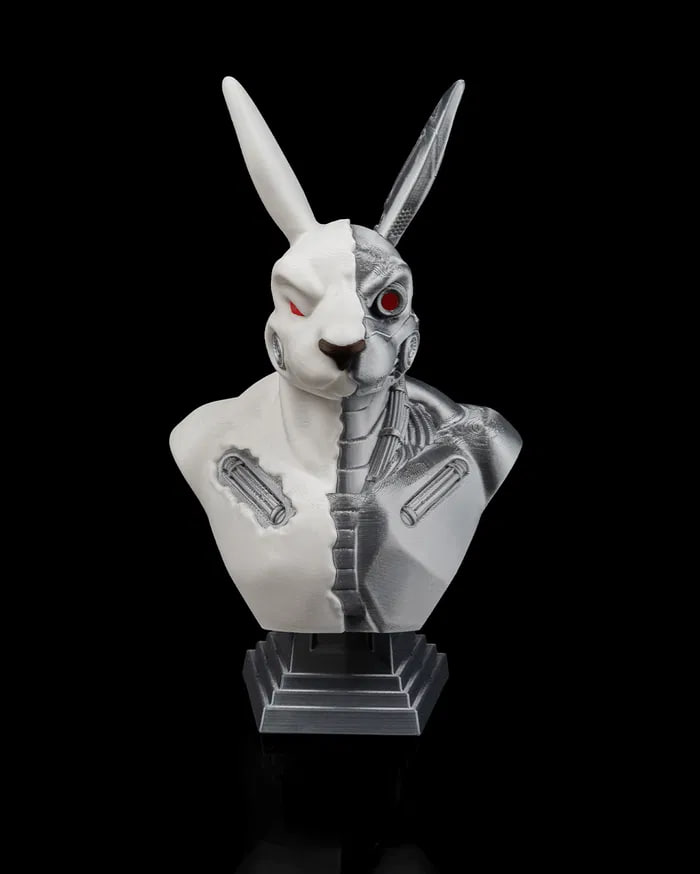 终结者机械兔子 胸像-STL下载网_3D打印模型网_3D模型库_3D打印模型素材_3D打印机