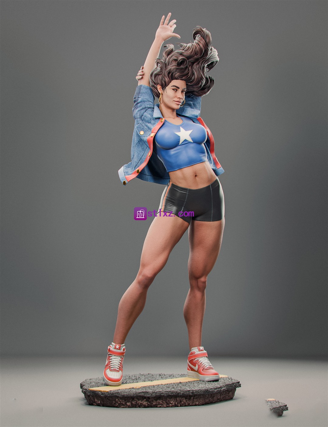 阿美莉卡 查维兹  三代美国小姐  漫威复仇者-STL下载网_3D打印模型网_3D模型库_3D打印模型素材_3D打印机