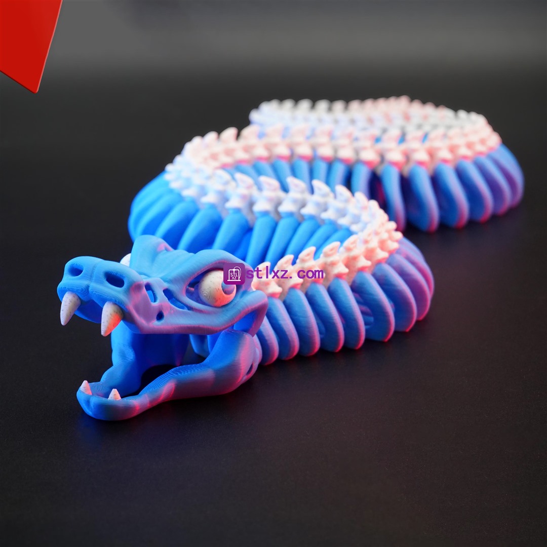 骷髅蛇  一体打印可活动-STL下载网_3D打印模型网_3D模型库_3D打印模型素材_3D打印机