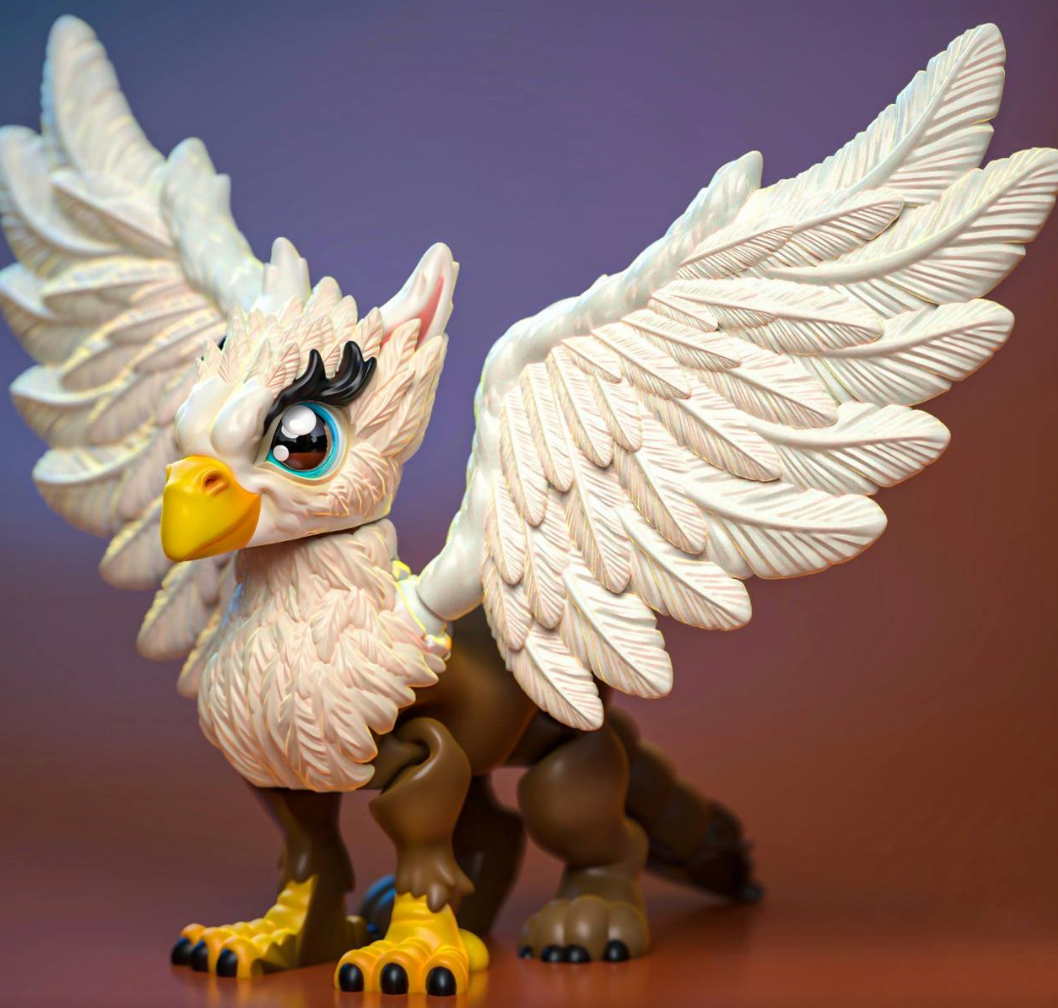 狮鹫 Griffin  一体打印可活动-STL下载网_3D打印模型网_3D模型库_3D打印模型素材_3D打印机