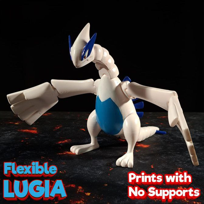 海洋 洋流之神 洛奇亚(Lugia)  可活动-STL下载网_3D打印模型网_3D模型库_3D打印模型素材_3D打印机