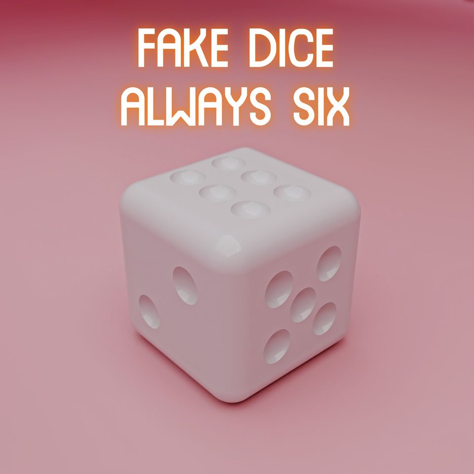 假骰子   总是六个-STL下载网_3D打印模型网_3D模型库_3D打印模型素材_3D打印机