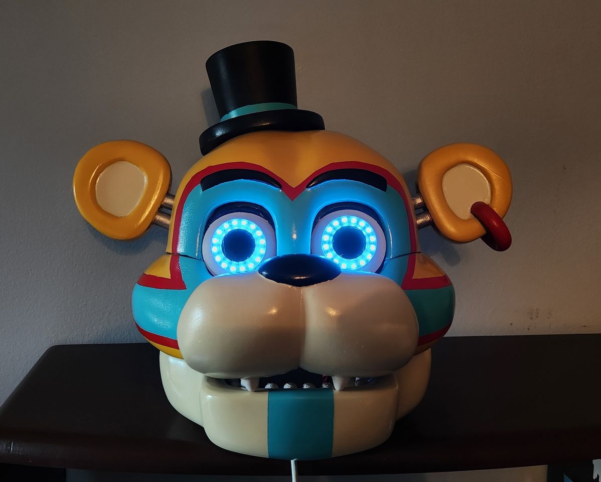 Glamrock Freddy可穿戴面具，带有铰链-STL下载网_3D打印模型网_3D模型库_3D打印模型素材_3D打印机