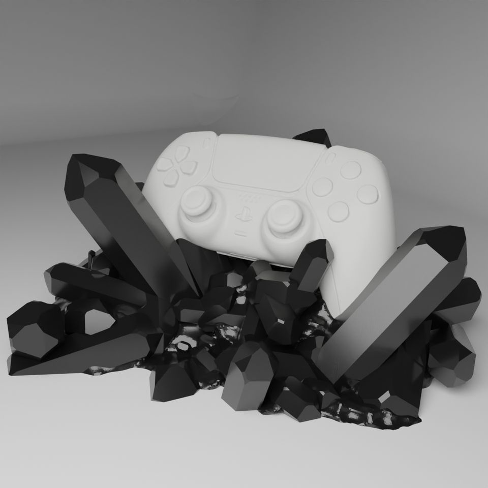 Crystal集群双感应控制器支架PlayStation 5 PS5-STL下载网_3D打印模型网_3D模型库_3D打印模型素材_3D打印机