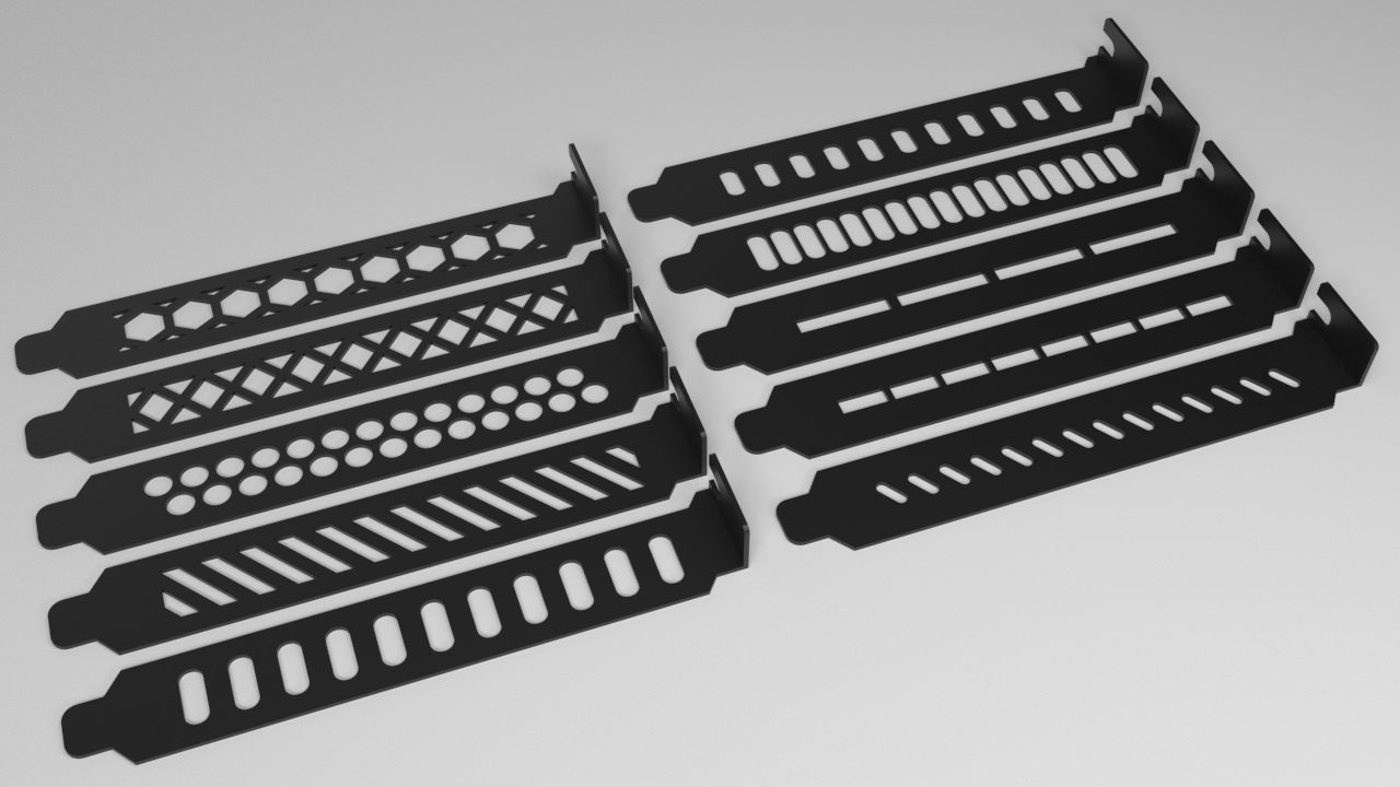 PCI E插槽盖  10种设计-STL下载网_3D打印模型网_3D模型库_3D打印模型素材_3D打印机