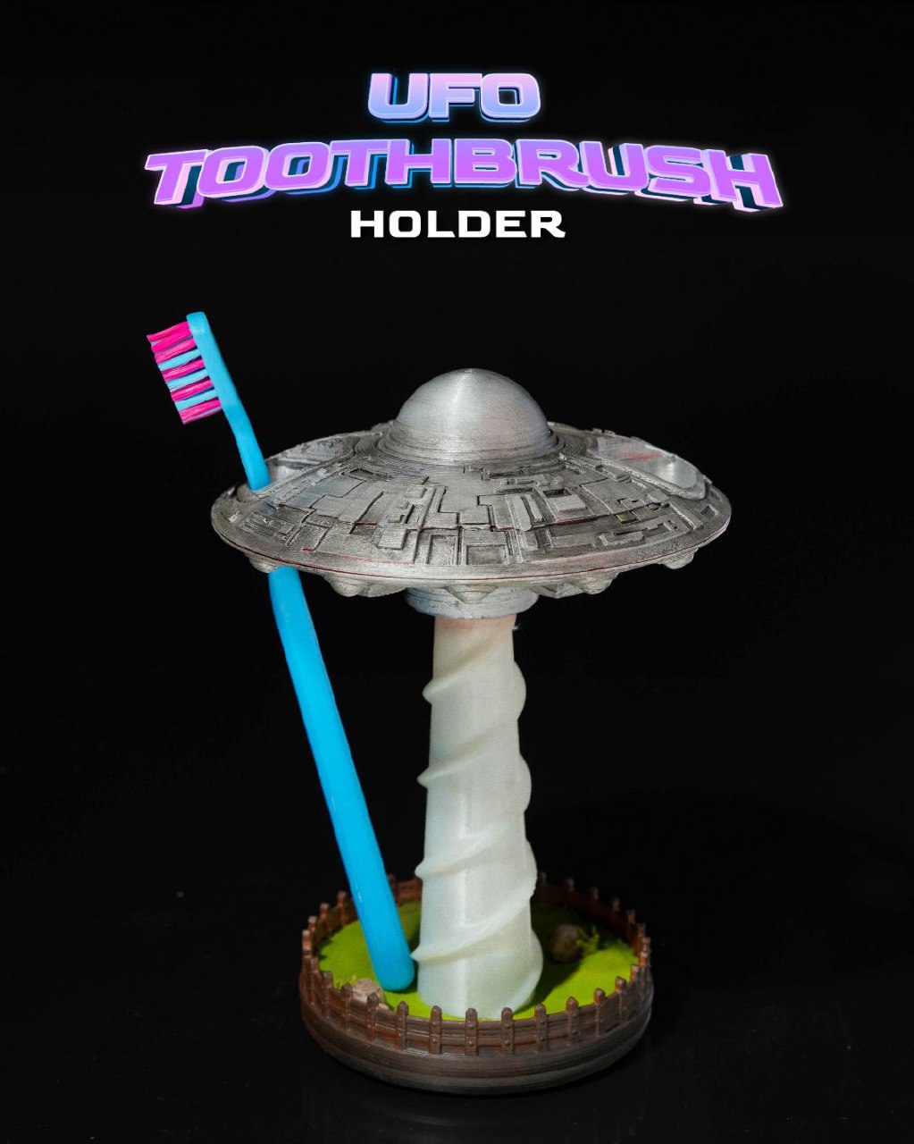 UFO牙刷架-STL下载网_3D打印模型网_3D模型库_3D打印模型素材_3D打印机