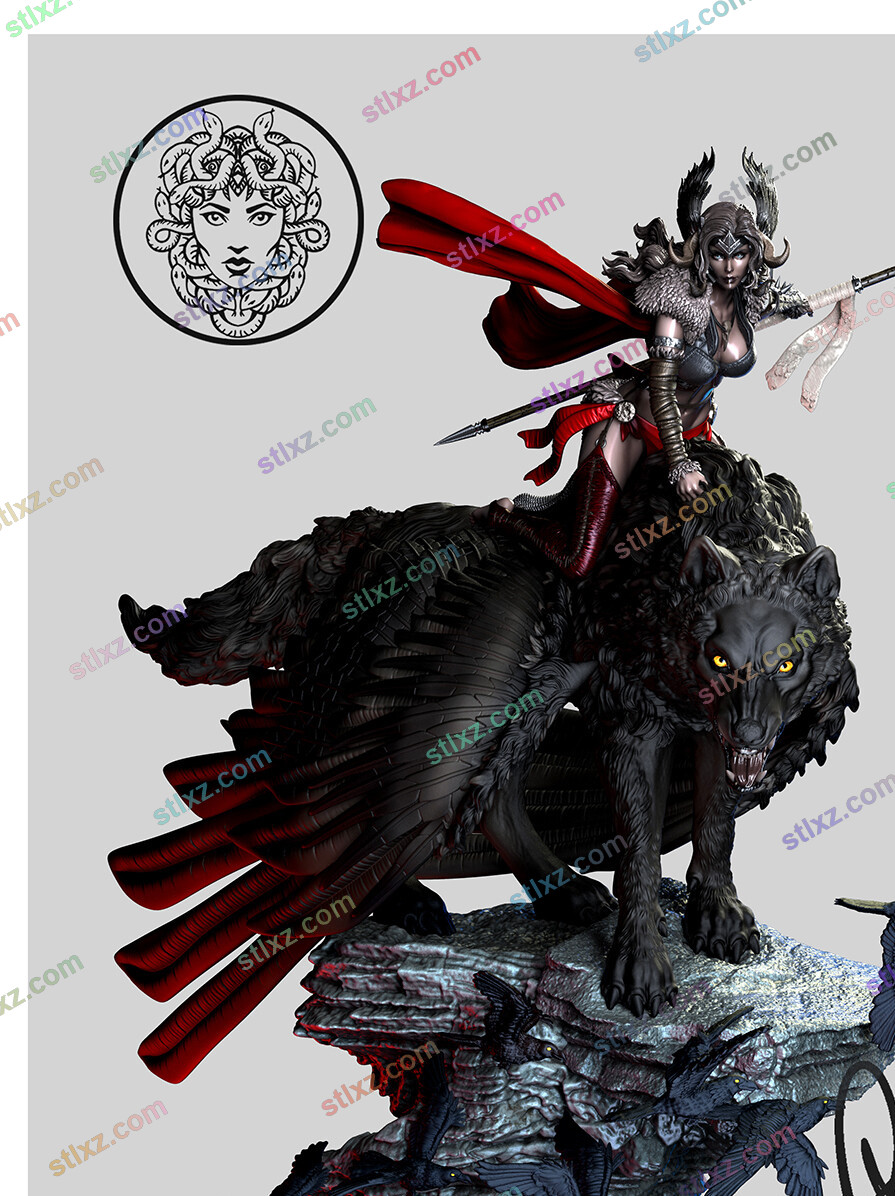 北欧女武神-STL下载网_3D打印模型网_3D模型库_3D打印模型素材_3D打印机