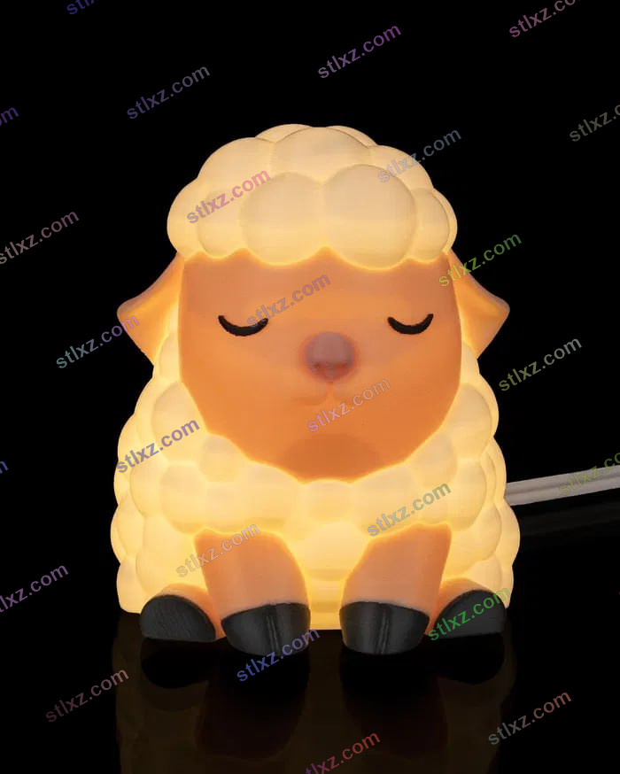 数羊台灯-STL下载网_3D打印模型网_3D模型库_3D打印模型素材_3D打印机
