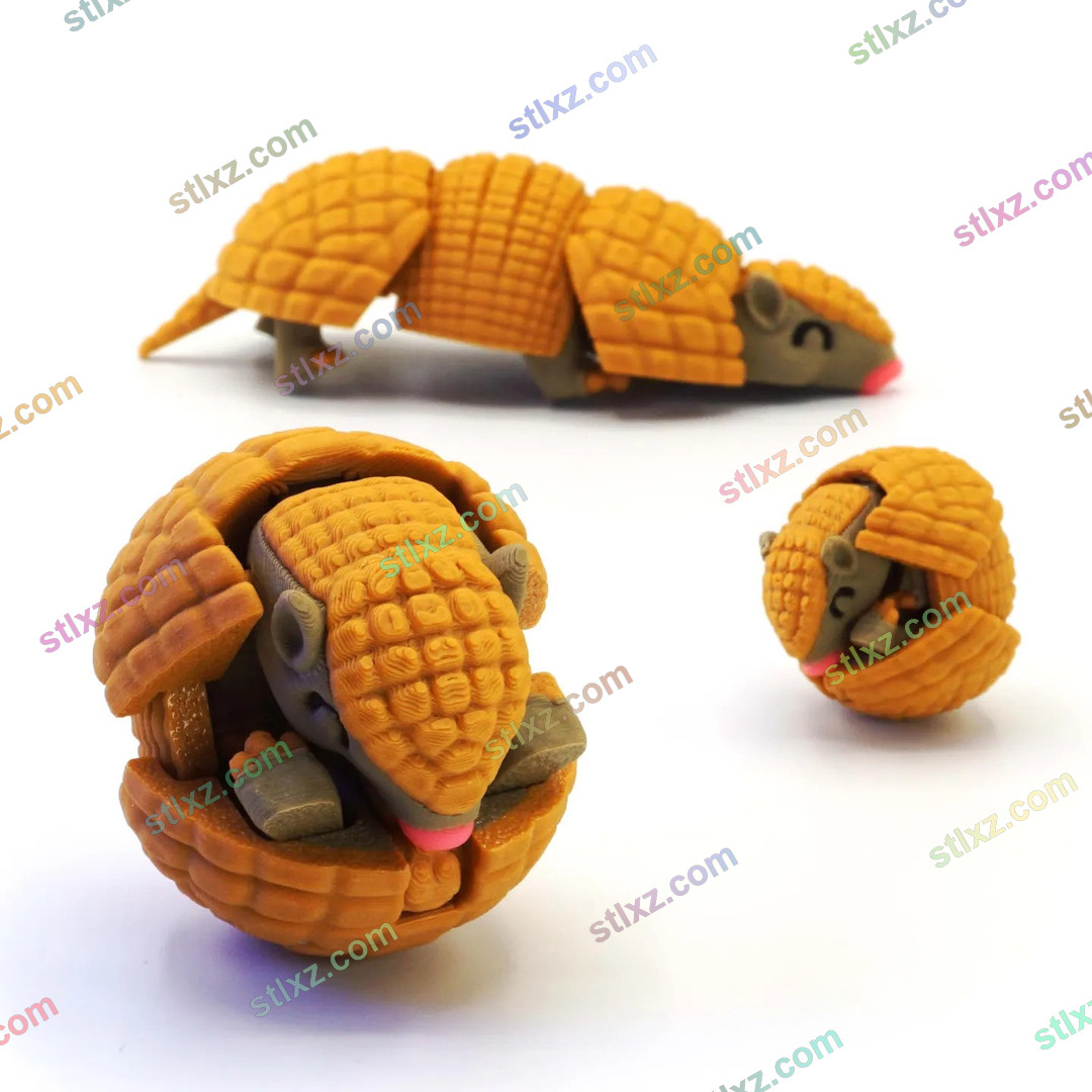 可动犰狳 一体打印可活动-STL下载网_3D打印模型网_3D模型库_3D打印模型素材_3D打印机