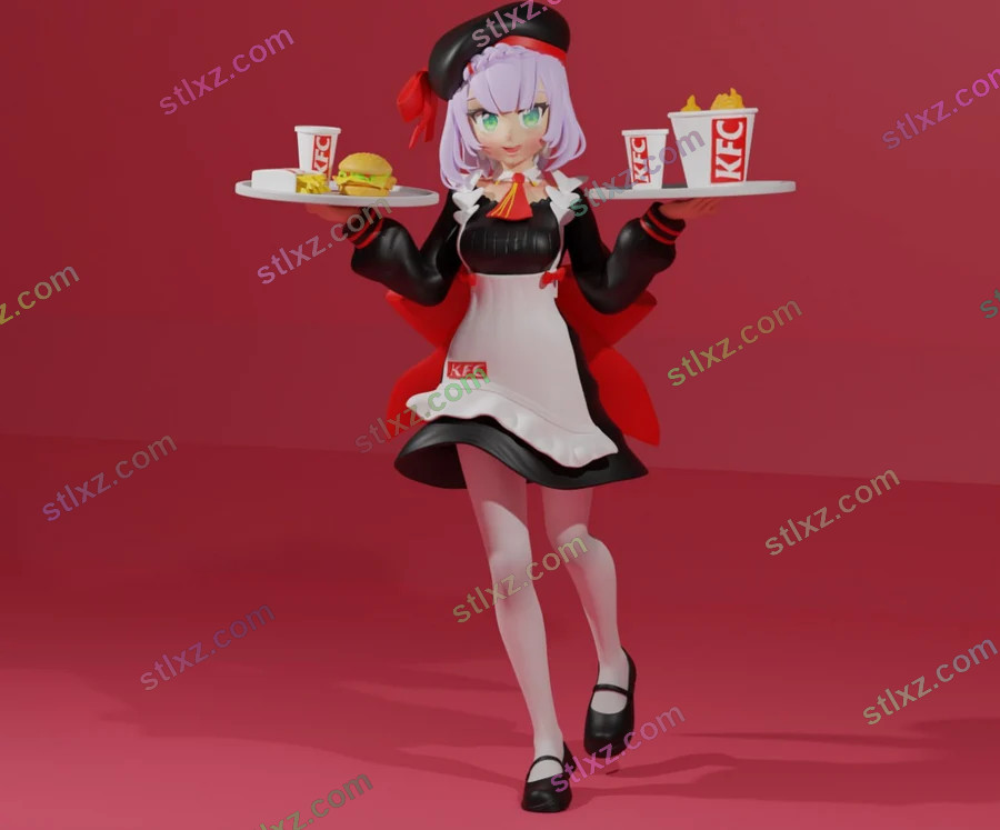 诺艾尔 KFC联动 原神-STL下载网_3D打印模型网_3D模型库_3D打印模型素材_3D打印机