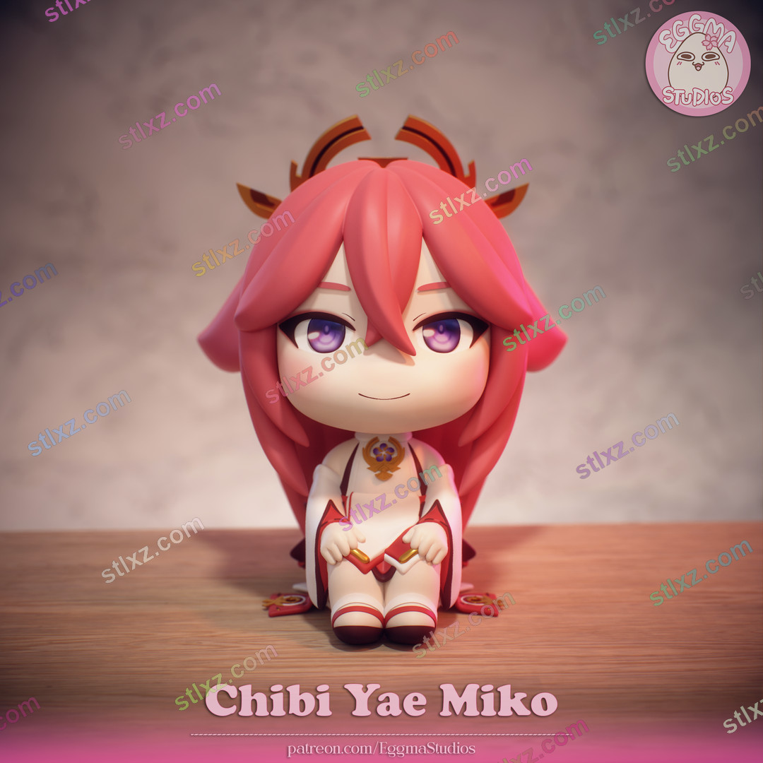 八重神子 Q版 原神-STL下载网_3D打印模型网_3D模型库_3D打印模型素材_3D打印机