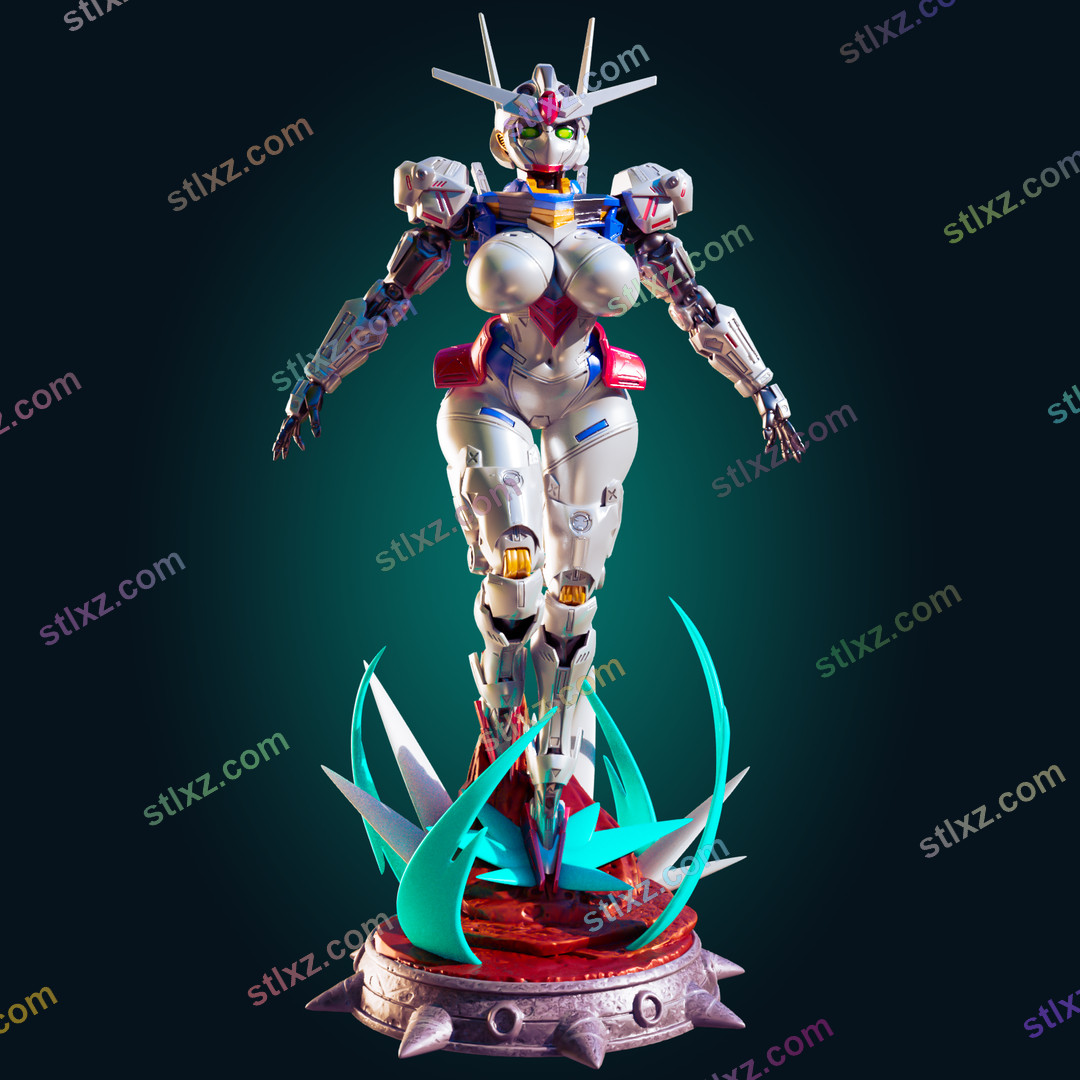 机娘高达 机动战士高达-STL下载网_3D打印模型网_3D模型库_3D打印模型素材_3D打印机