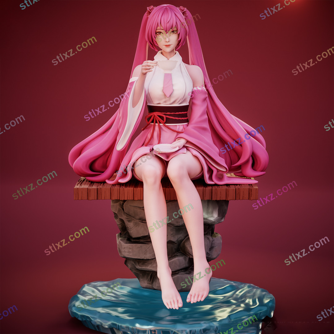 樱花初音未来-STL下载网_3D打印模型网_3D模型库_3D打印模型素材_3D打印机