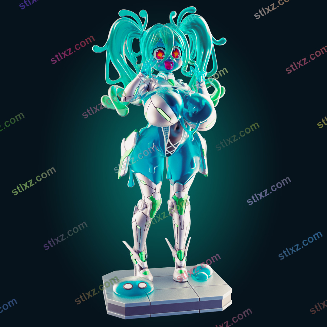 史莱姆机甲娘-STL下载网_3D打印模型网_3D模型库_3D打印模型素材_3D打印机