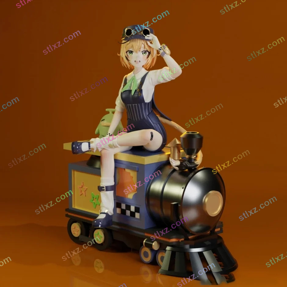 蒸汽少女火车-STL下载网_3D打印模型网_3D模型库_3D打印模型素材_3D打印机