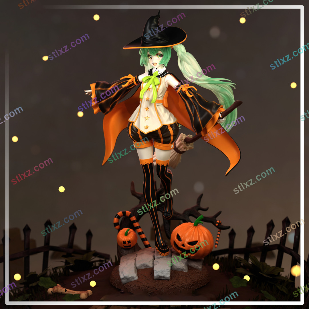 万圣节初音未来 VOCALOID-STL下载网_3D打印模型网_3D模型库_3D打印模型素材_3D打印机