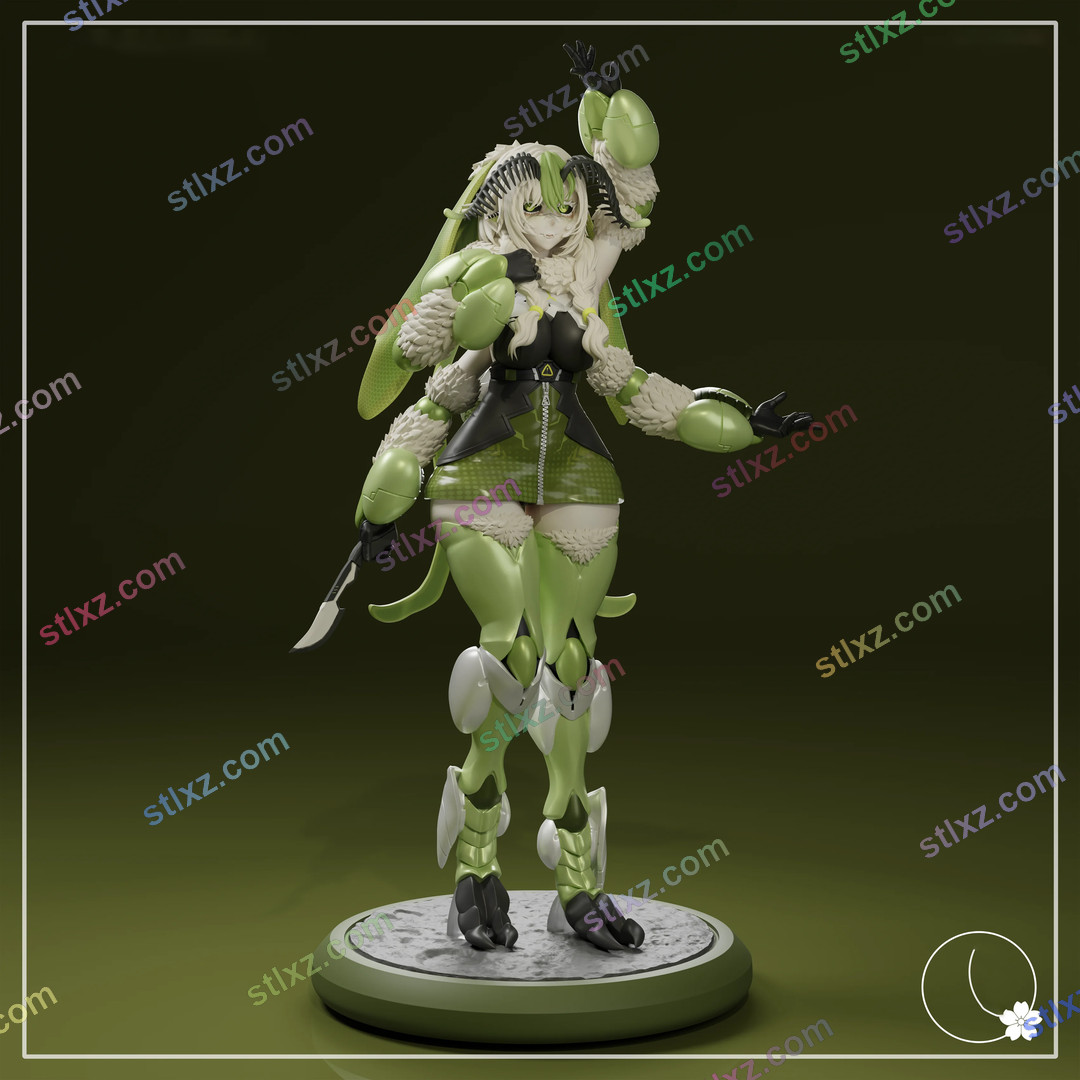 蛾娘 虚拟主播-STL下载网_3D打印模型网_3D模型库_3D打印模型素材_3D打印机
