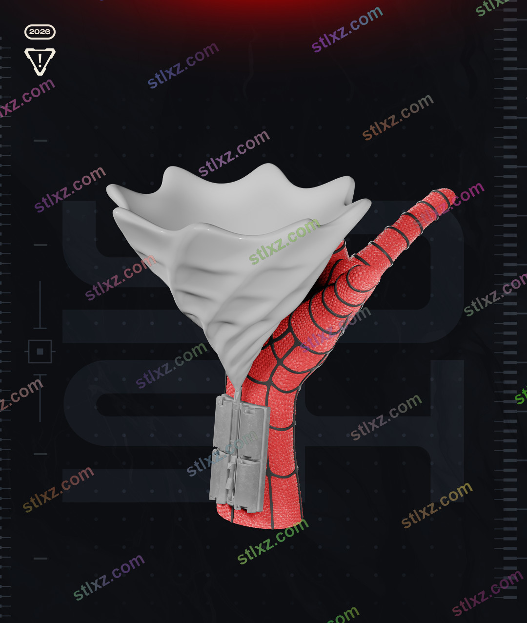 蜘蛛侠爆米花桶-STL下载网_3D打印模型网_3D模型库_3D打印模型素材_3D打印机