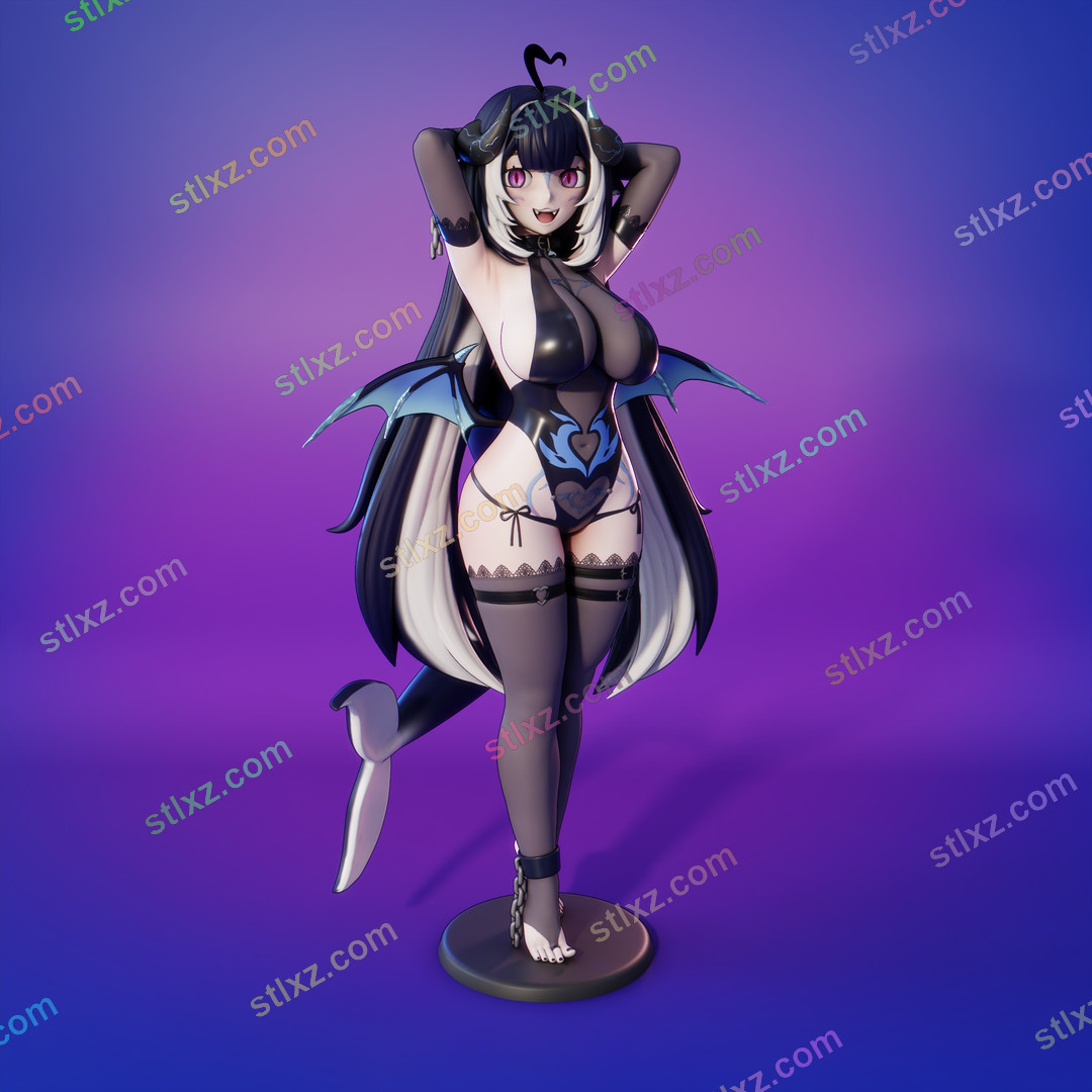 夏莉莉 Shylily 虎鲸少女 虚拟偶像-STL下载网_3D打印模型网_3D模型库_3D打印模型素材_3D打印机