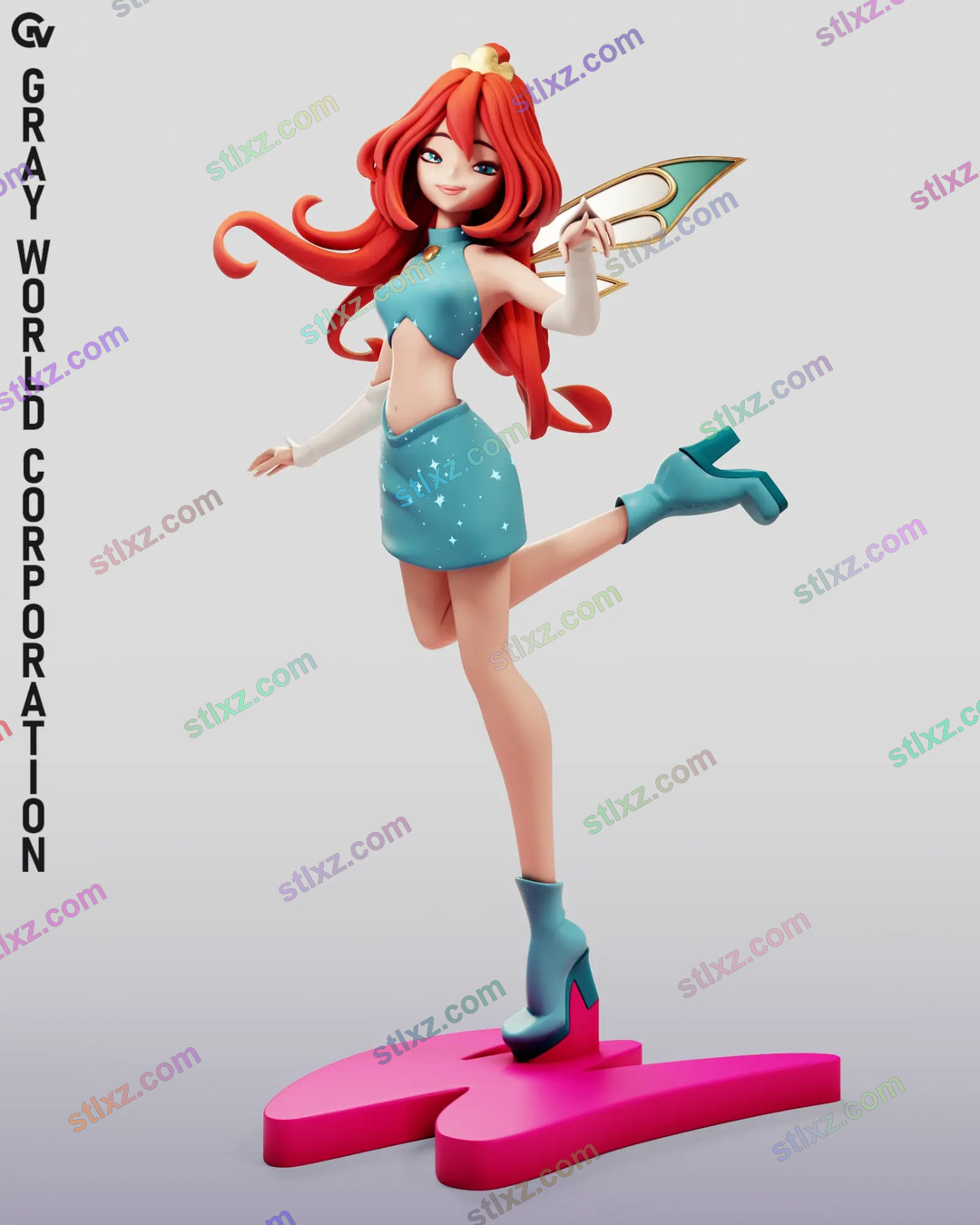 布鲁姆 魔法俏佳人-STL下载网_3D打印模型网_3D模型库_3D打印模型素材_3D打印机